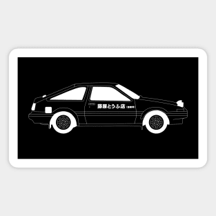 AE86 Takumi White Outline Magnet